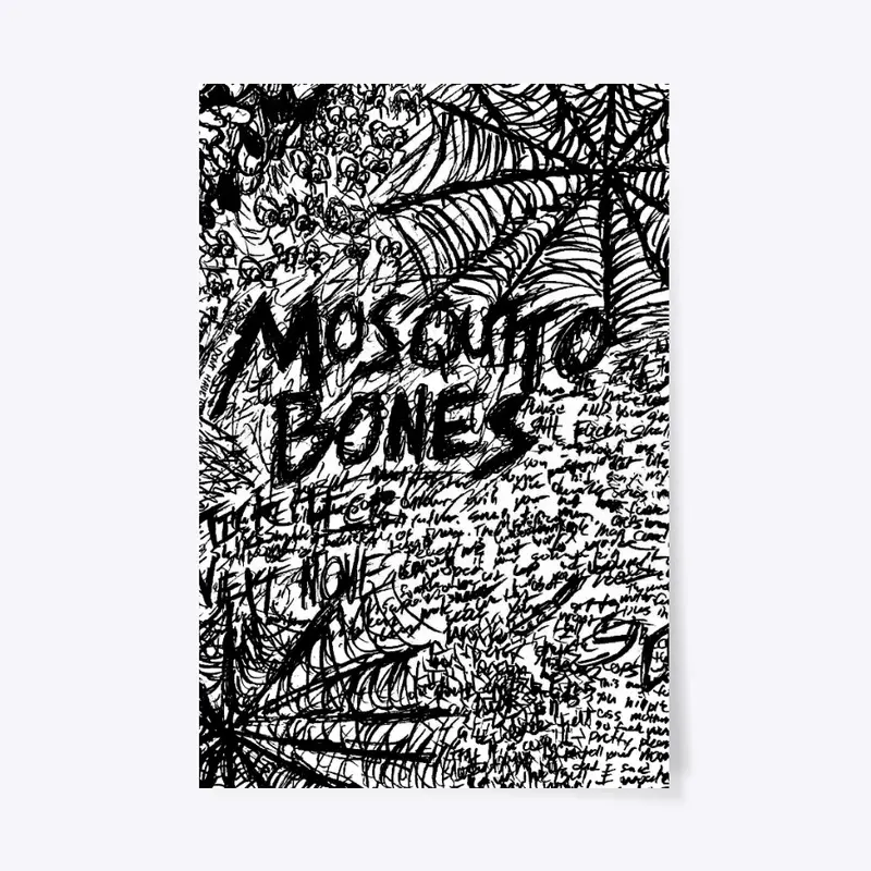 Mosqutio Bones Poster Black and White